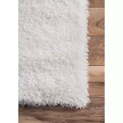 Kirklands Home Area Rugs|Iliza Shag Area Rug, 5x8 White