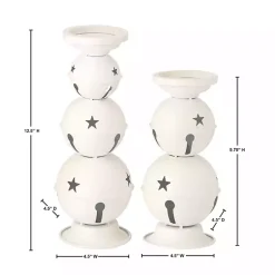 Outlet Jingle Bells Candle Holders, Set of 2 Christmas Decorations