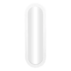 Kirklands Home Decorative Mirrors|White Layered Frame Oblong Wall Mirror