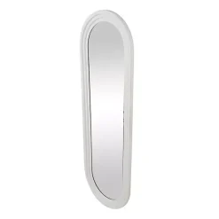 Kirklands Home Decorative Mirrors|White Layered Frame Oblong Wall Mirror
