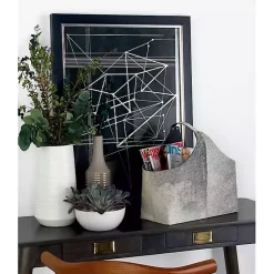 Leather Textured Magazine Rack Baskets & Boxes