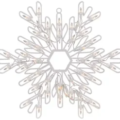 New LED Snowflake Window Silhouette, 15 in. Christmas Decorations