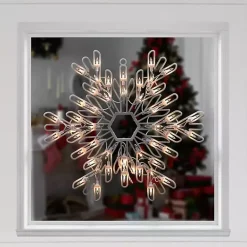New LED Snowflake Window Silhouette, 15 in. Christmas Decorations