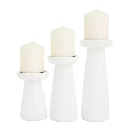 Outlet Mango Wood 3-pc. Pillar Candle Holder Set Candle Holders
