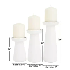 Outlet Mango Wood 3-pc. Pillar Candle Holder Set Candle Holders