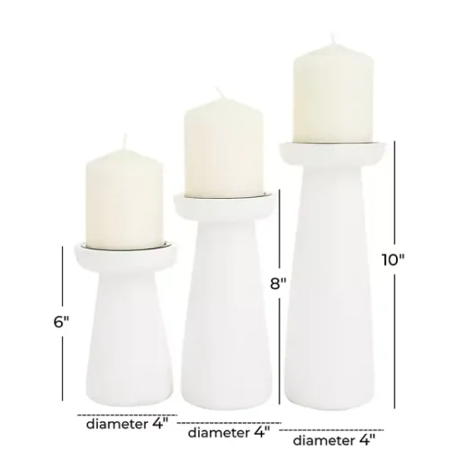 Outlet Mango Wood 3-pc. Pillar Candle Holder Set Candle Holders