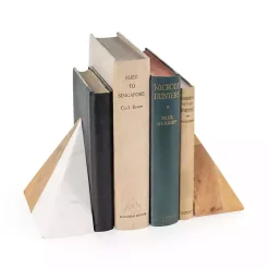 Discount White Marble & Mango Wood Bookends Decorative Accents