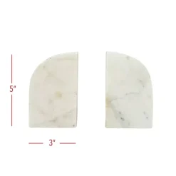 Outlet Marble Arch Bookends, Set of 2 Decorative Accents