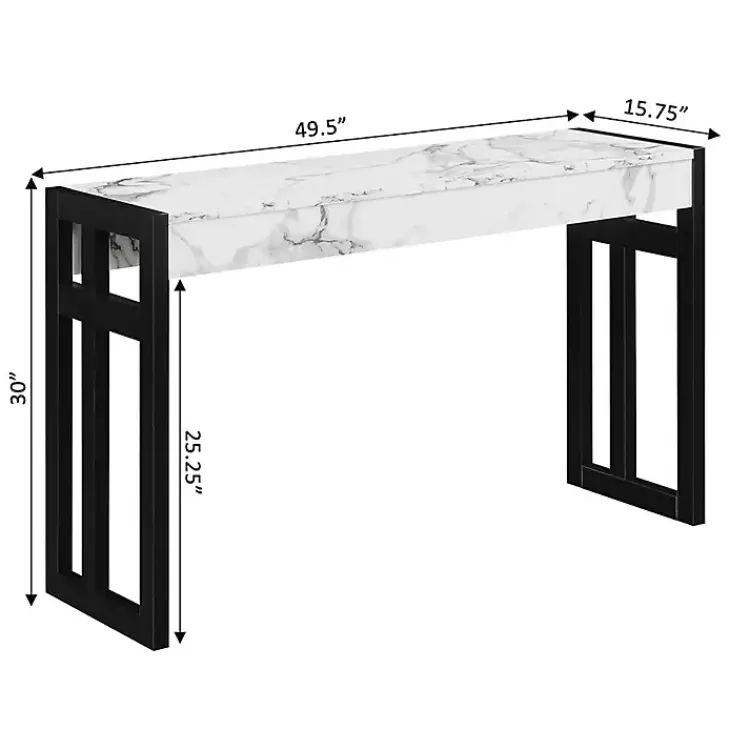 Kirklands Home Console Tables|Marble Monterey Console Table White