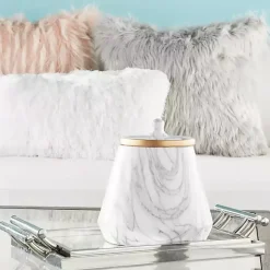 Hot White Marble Oval Jar Decorative Bowls & Jars