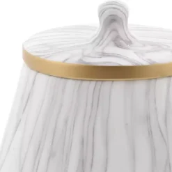 Hot White Marble Oval Jar Decorative Bowls & Jars