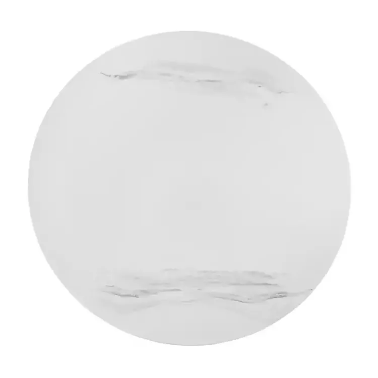 Kirklands Home Coffee Tables|Marble Round Black Loxley Coffee Table White