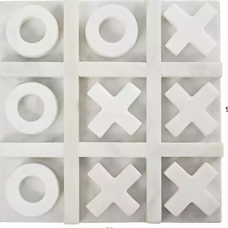 Clearance Marble Tic Tac Toe Game Set Decorative Accents