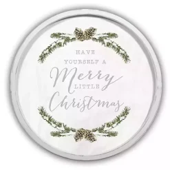 Sale Merry Little Christmas Round Wall Plaque Christmas Art & Wall Decor