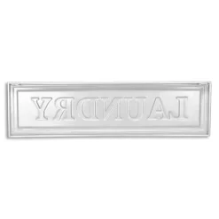 Kirklands Home Wall Quotes & Signs|Metal Laundry Wall Sign White