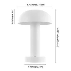 Kirklands Home Table Lamps|Metal LED Cordless Touch Lamp, 10 in. White