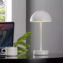 Kirklands Home Table Lamps|Metal Rechargeable Table Lamp White