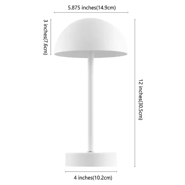 Kirklands Home Table Lamps|Metal Rechargeable Table Lamp White