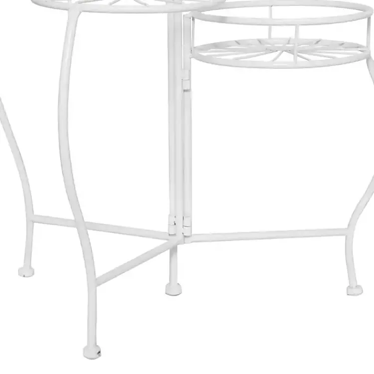 Kirklands Home Planters|Metal Starburst 3-Tier Plant Stand White