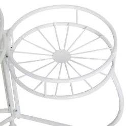 Kirklands Home Planters|Metal Starburst 3-Tier Plant Stand White