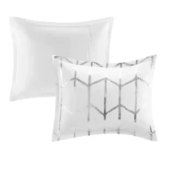 Kirklands Home Comforters|White Metallic 4-pc. Twin/Twin XL Comforter Set