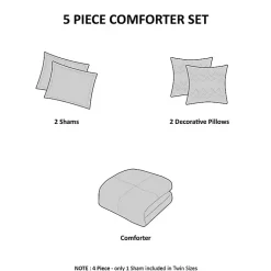 Kirklands Home Comforters|White Metallic 4-pc. Twin/Twin XL Comforter Set