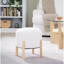 Kirklands Home Benches & Ottomans|Michelle Ottoman White