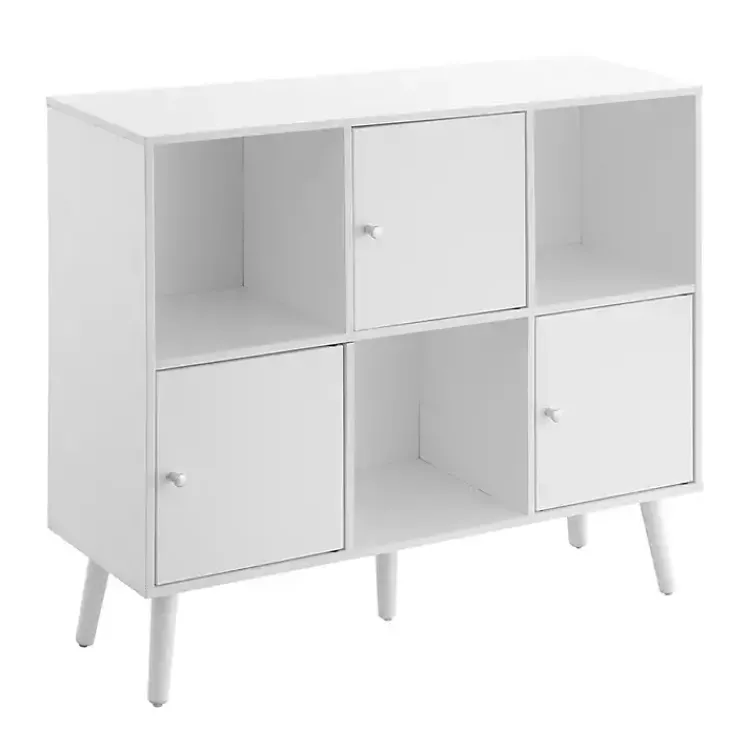 Kirklands Home Cabinets & Sideboards|Mid-Century Modern Cubby Cabinet White