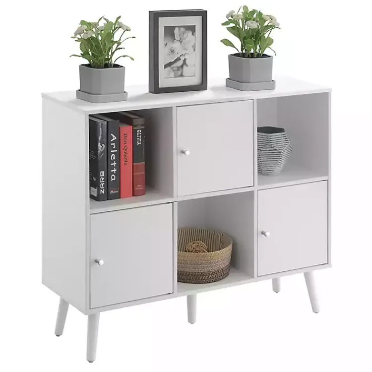 Kirklands Home Cabinets & Sideboards|Mid-Century Modern Cubby Cabinet White