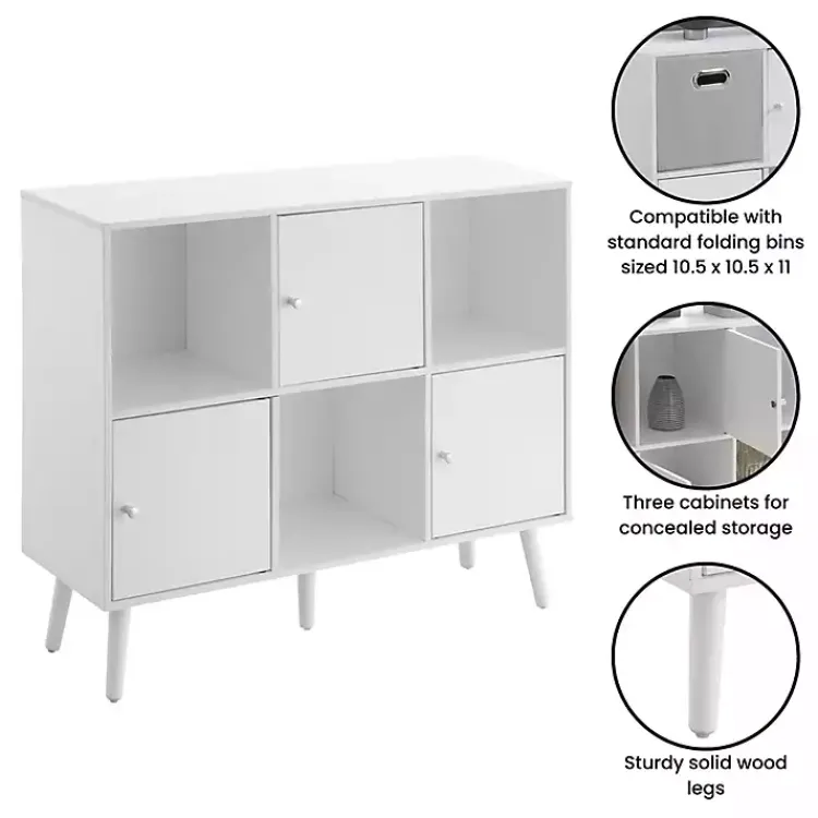 Kirklands Home Cabinets & Sideboards|Mid-Century Modern Cubby Cabinet White