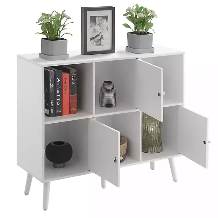 Kirklands Home Cabinets & Sideboards|Mid-Century Modern Cubby Cabinet White