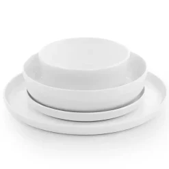 Kirklands Home Dinnerware|Modern Ceramic 16-pc. Dinnerware Set White