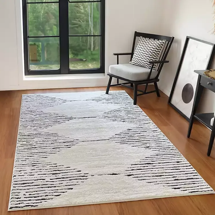 Kirklands Home Area Rugs|White Moroccan Area Rug, 7x9