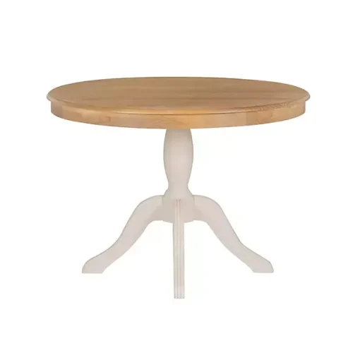 Kirklands Home Dining Tables|White Natural Top Pedestal Dining Table