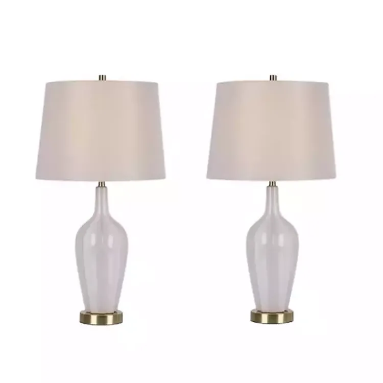Kirklands Home Table Lamps|Needle Neck Ceramic Table Lamps, Set of 2 White