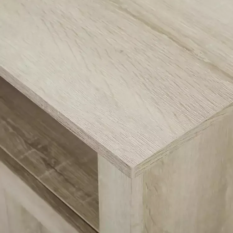 Kirklands Home Tv Stands & Media Consoles|White Oak Grooved Door Corner TV Stand Ivory