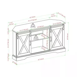 Kirklands Home Tv Stands & Media Consoles|White Oak Sliding Barn Doors Corner TV Stand Ivory
