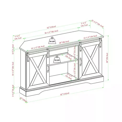 Kirklands Home Tv Stands & Media Consoles|White Oak Sliding Barn Doors Corner TV Stand Ivory
