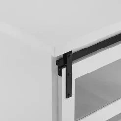 Kirklands Home Accent & End Tables|Oak Sliding Door Cabinet White