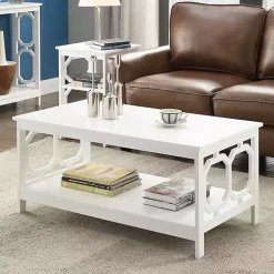 Kirklands Home Coffee Tables|Octagon Single Shelf Coffee Table White