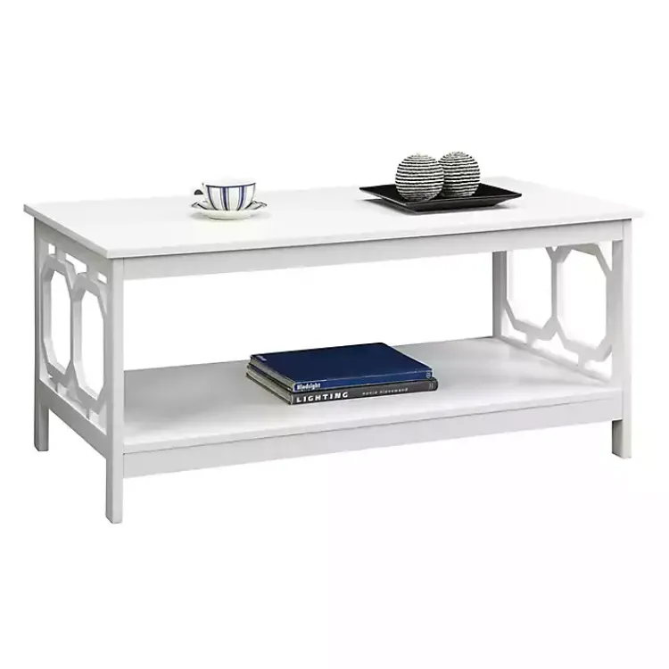 Kirklands Home Coffee Tables|Octagon Single Shelf Coffee Table White