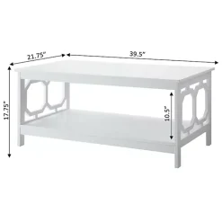 Kirklands Home Coffee Tables|Octagon Single Shelf Coffee Table White