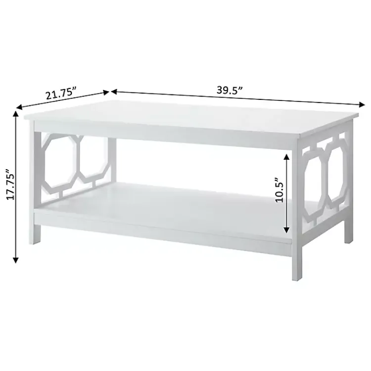 Kirklands Home Coffee Tables|Octagon Single Shelf Coffee Table White