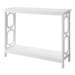 Kirklands Home Console Tables|Octagon Single Shelf Console Table White