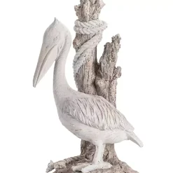 Kirklands Home Table Lamps|White Pelican Coastal Table Lamp Ivory