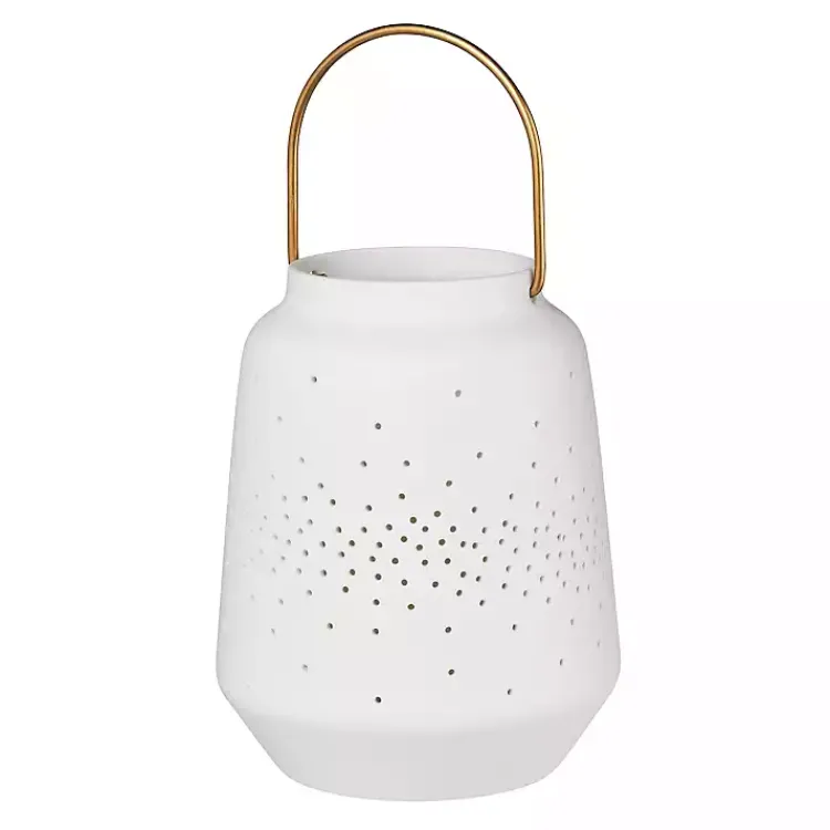 Sale Porcelain Lantern with Brass Handle, 5 in. Lanterns