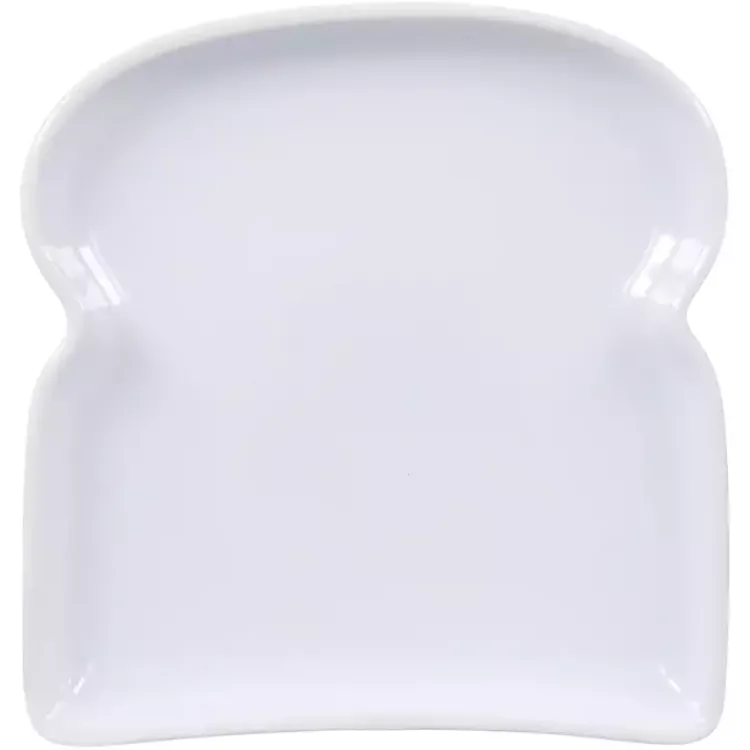 Kirklands Home Dinnerware|Porcelain Toast Plates, Set of 4 White