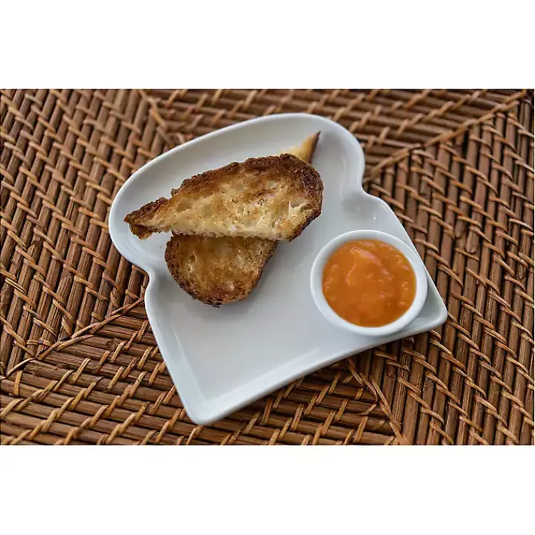 Kirklands Home Dinnerware|Porcelain Toast Plates, Set of 4 White