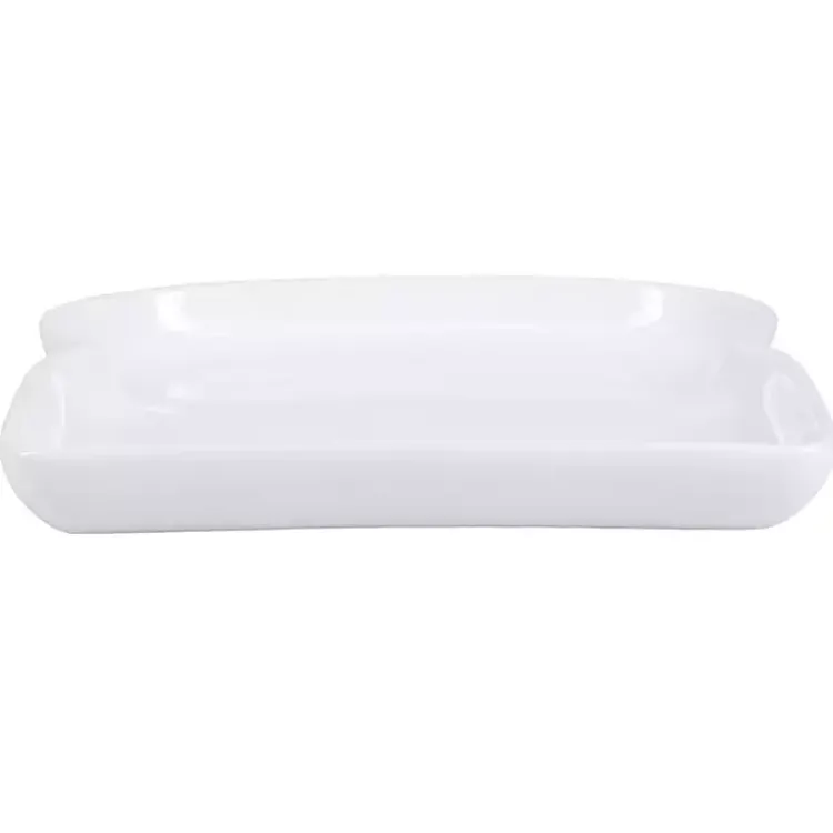 Kirklands Home Dinnerware|Porcelain Toast Plates, Set of 4 White