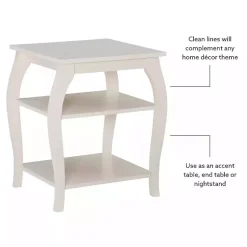 Kirklands Home Accent & End Tables|Prismatic Wood Accent Table White
